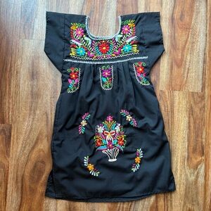 Colorful Embroidered Kids Dress